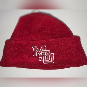 MSU NCAA CUFF CAP, One Size, Fleece,Cuff Cap,Red